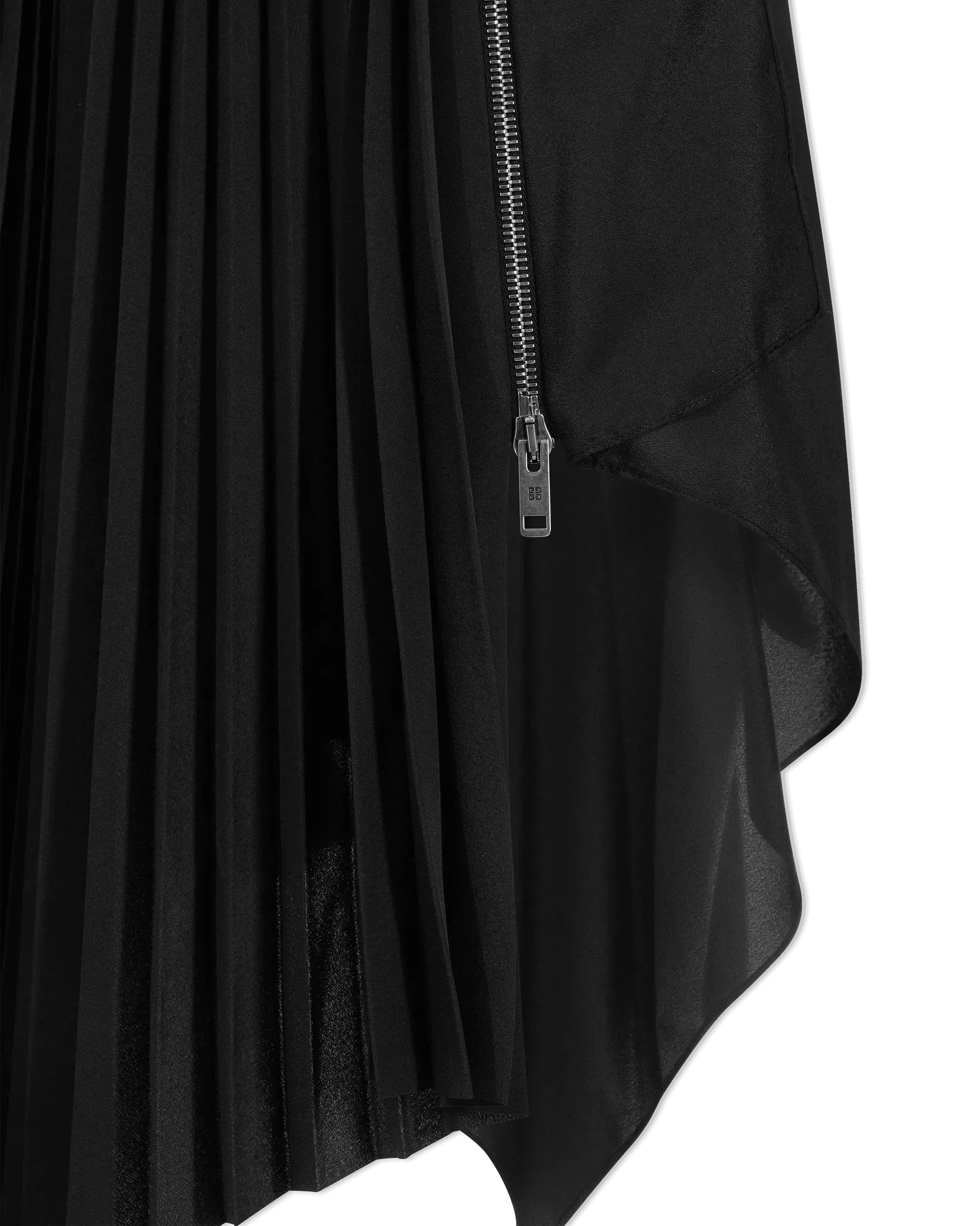 Asymmetric Pleated Skirt