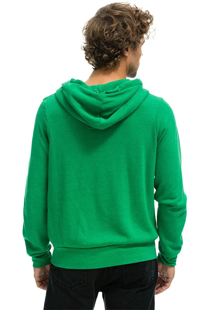 Aviator Nation 5 Stripe Zip Hoodie in Kelly Green