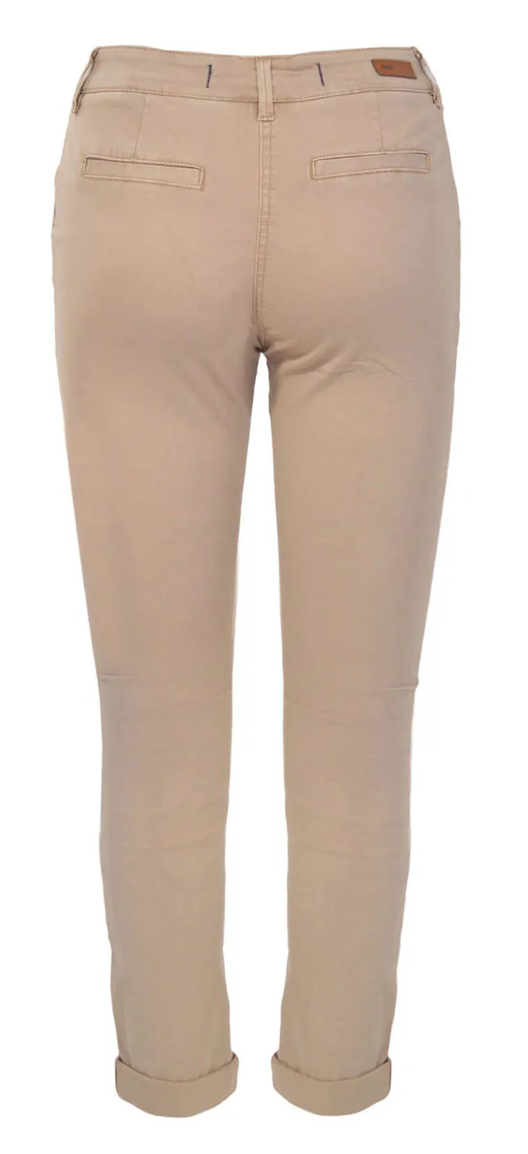 Beige Cropped Chinos