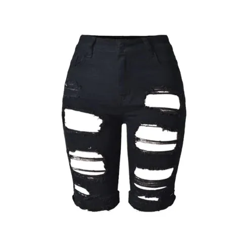 Bermuda Ripped Shorts^