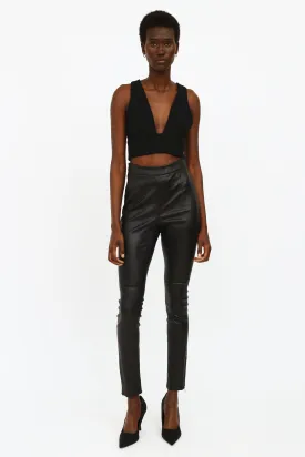 Black Leather Skinny Pants