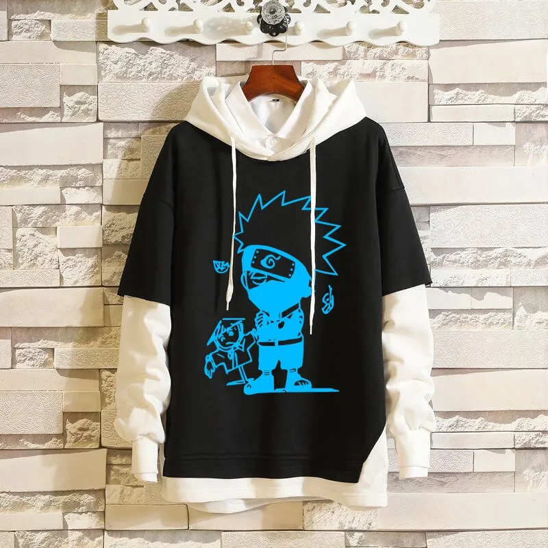 Black White Denim Hoodies/Jackets Collection 2 Naruto/Boruto (Variants Available)