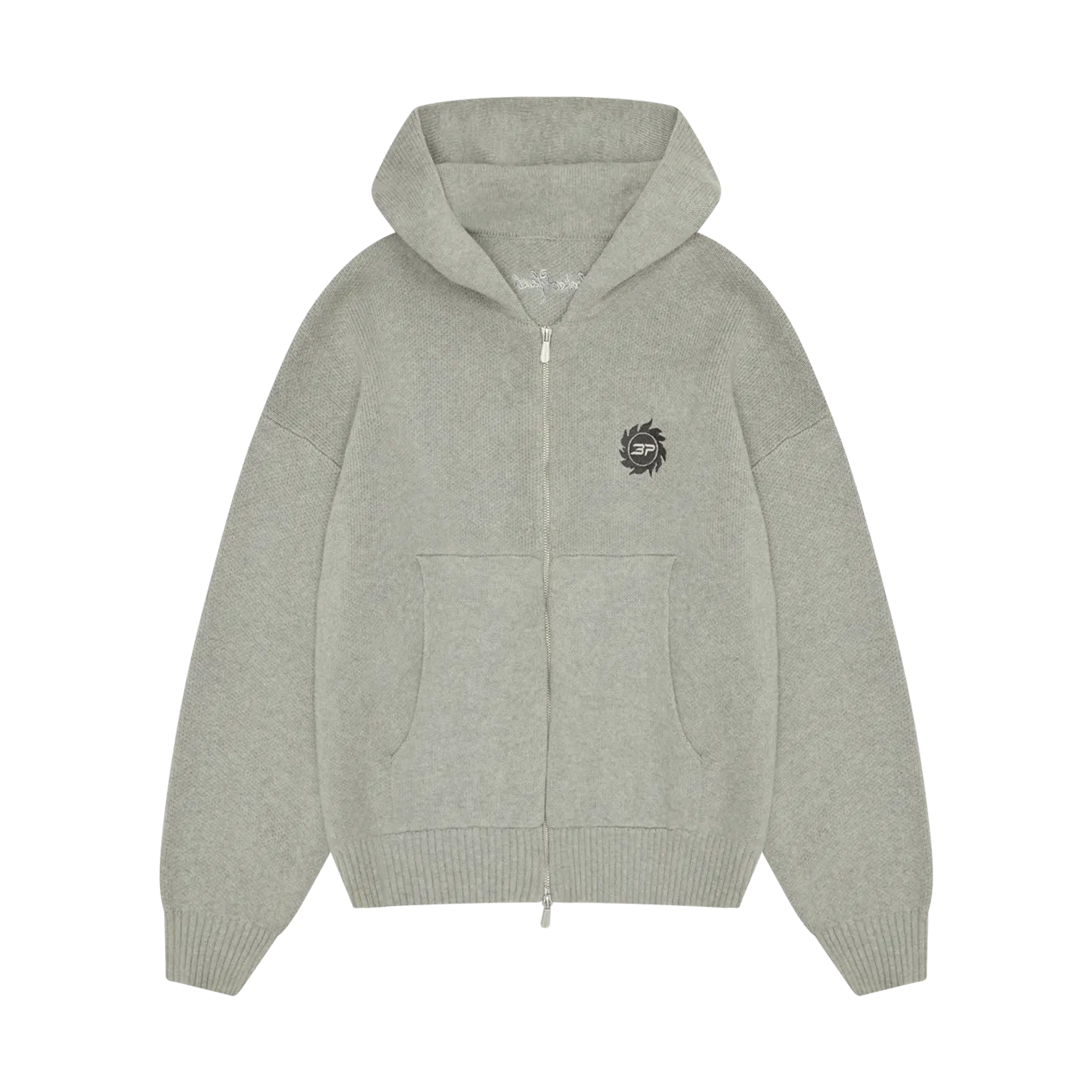 Broken Planet Sun Logo Knit Zip Up Hoodie