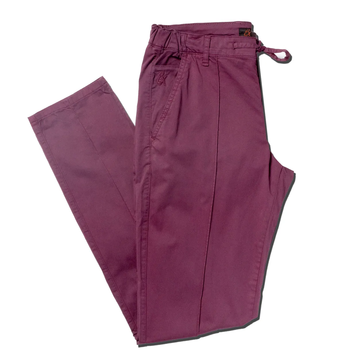 Chino Pants w/ Drawstring Waist - Vintage Syrah