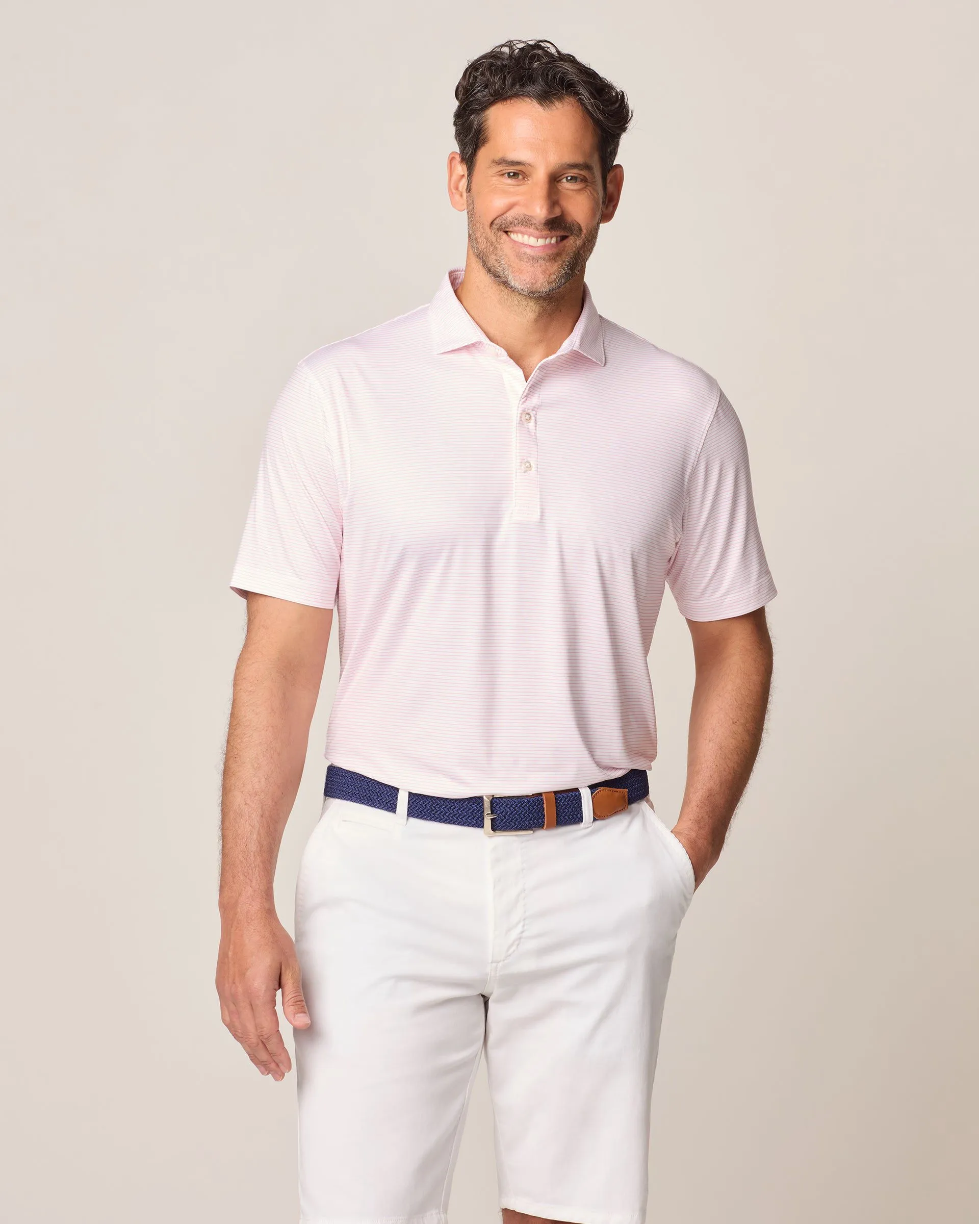 Featherweight Performance Polo - Double Eagle Stripe