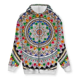 Infinite Mandala Womens Zip Hoodie