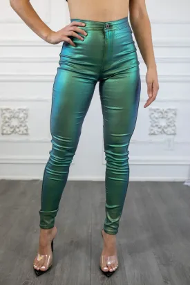 Metallic Dimensions Disco Stretch Pants