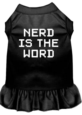 Nerd Is The Word Screen Print Dress Black Xxxl (20)