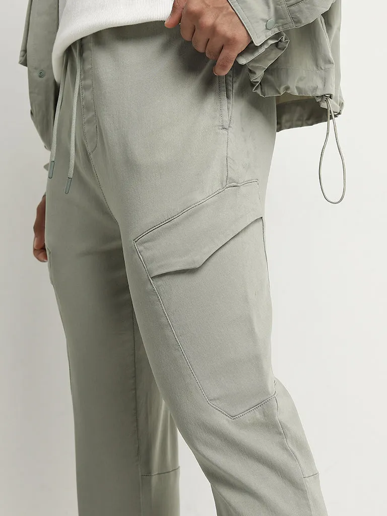 Nuon Sage Cargo-Style Relaxed-Fit Mid-Rise Trousers