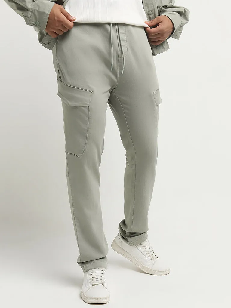 Nuon Sage Cargo-Style Relaxed-Fit Mid-Rise Trousers