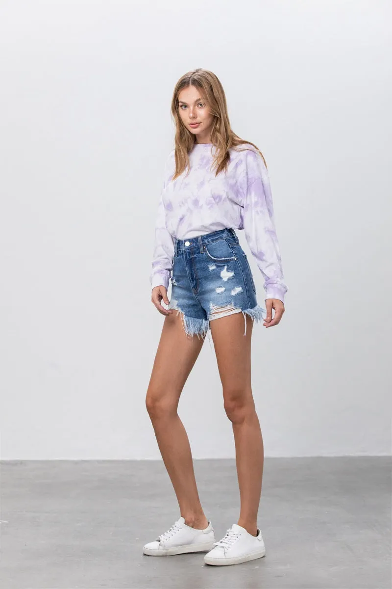 Rippie Cutie High Rise Denim Shorts