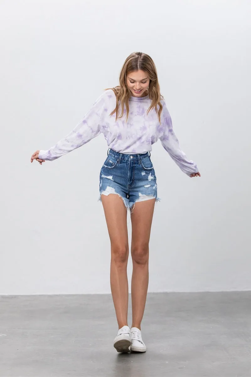 Rippie Cutie High Rise Denim Shorts