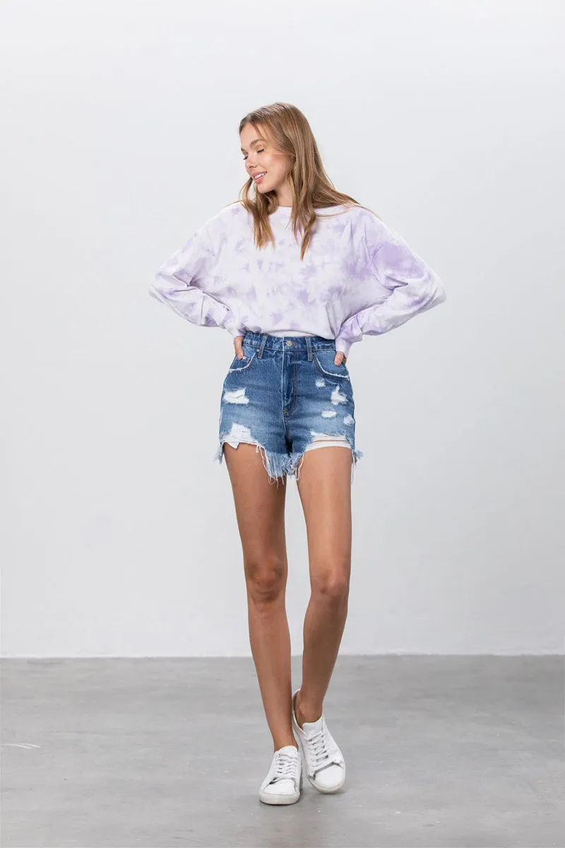 Rippie Cutie High Rise Denim Shorts