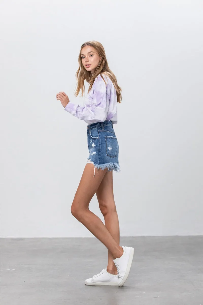 Rippie Cutie High Rise Denim Shorts