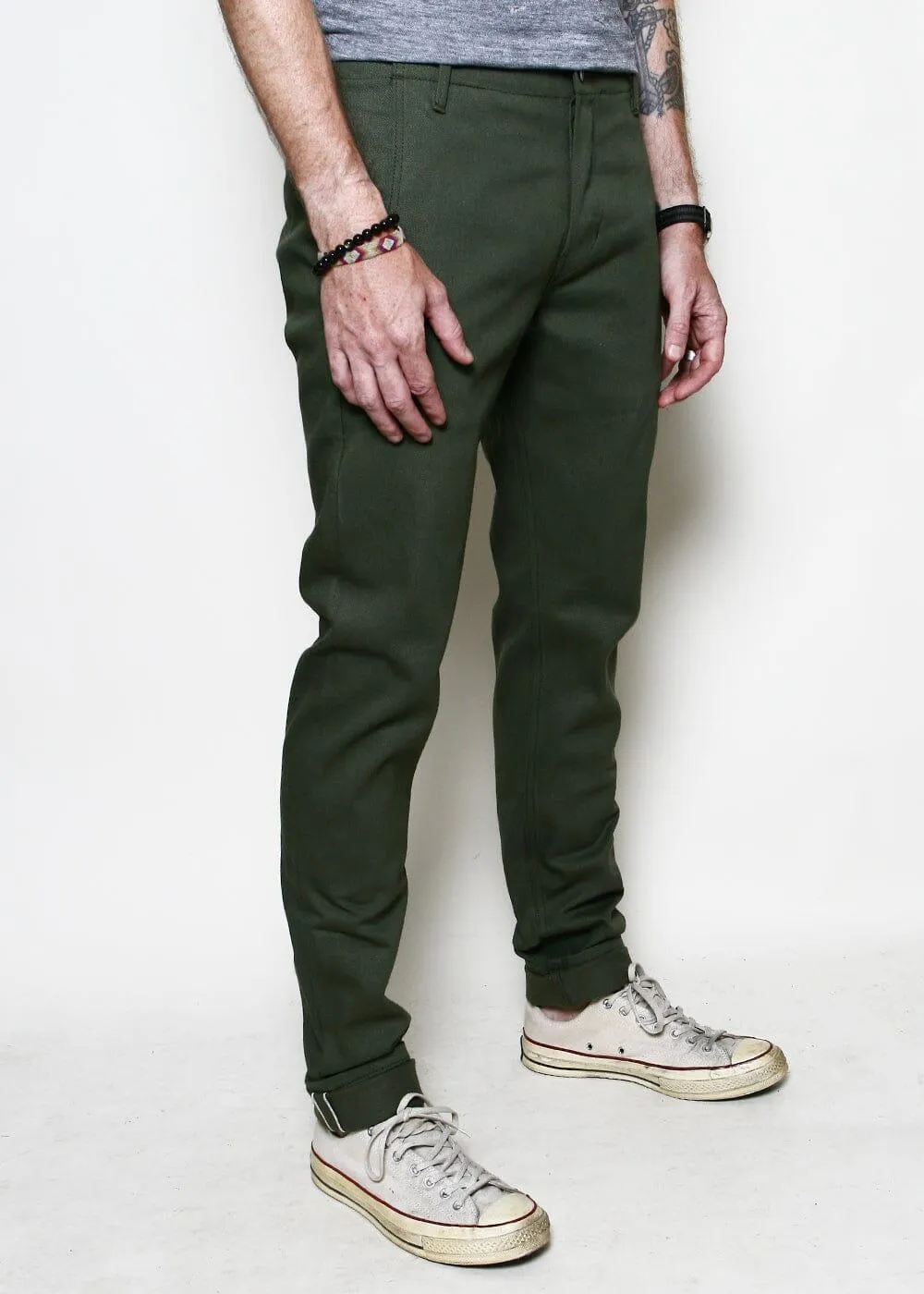 Rogue Territory - Infantry Pant Green Selvedge Twill