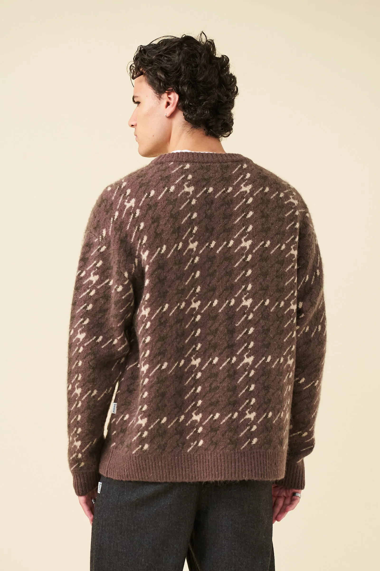 RONNIE MOHAIR CARDIGAN - BROWN