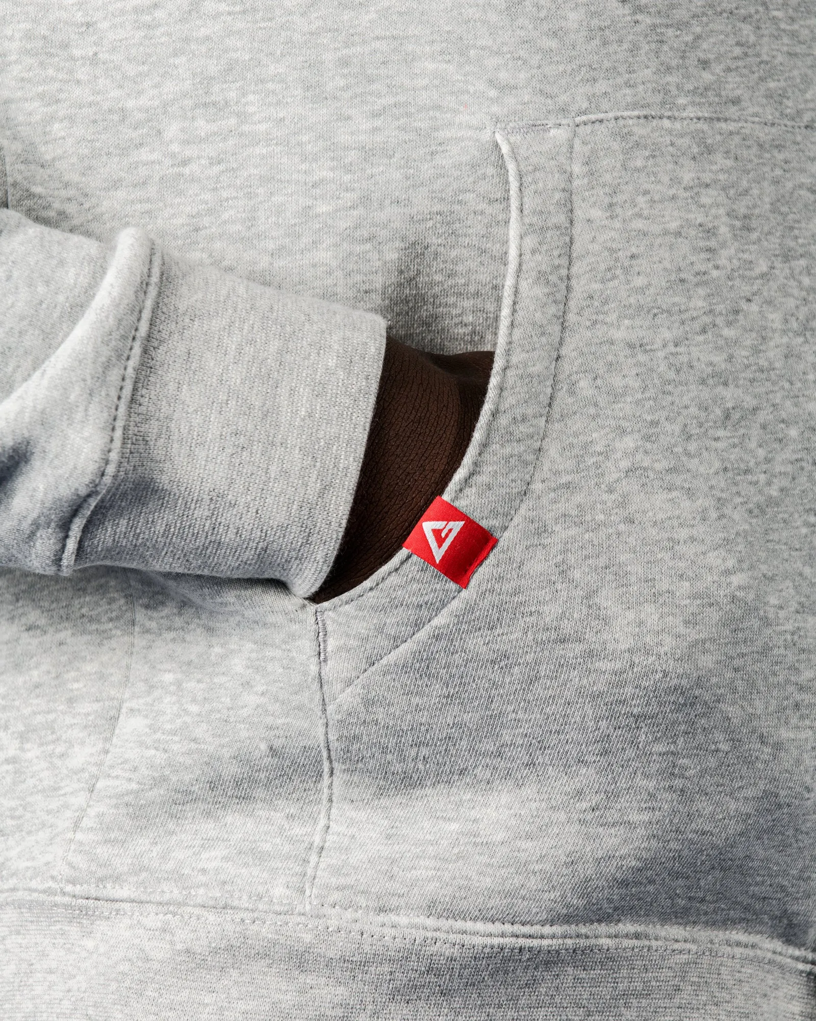 RS Classic Mens Zip Up Hoodie - Heather Grey