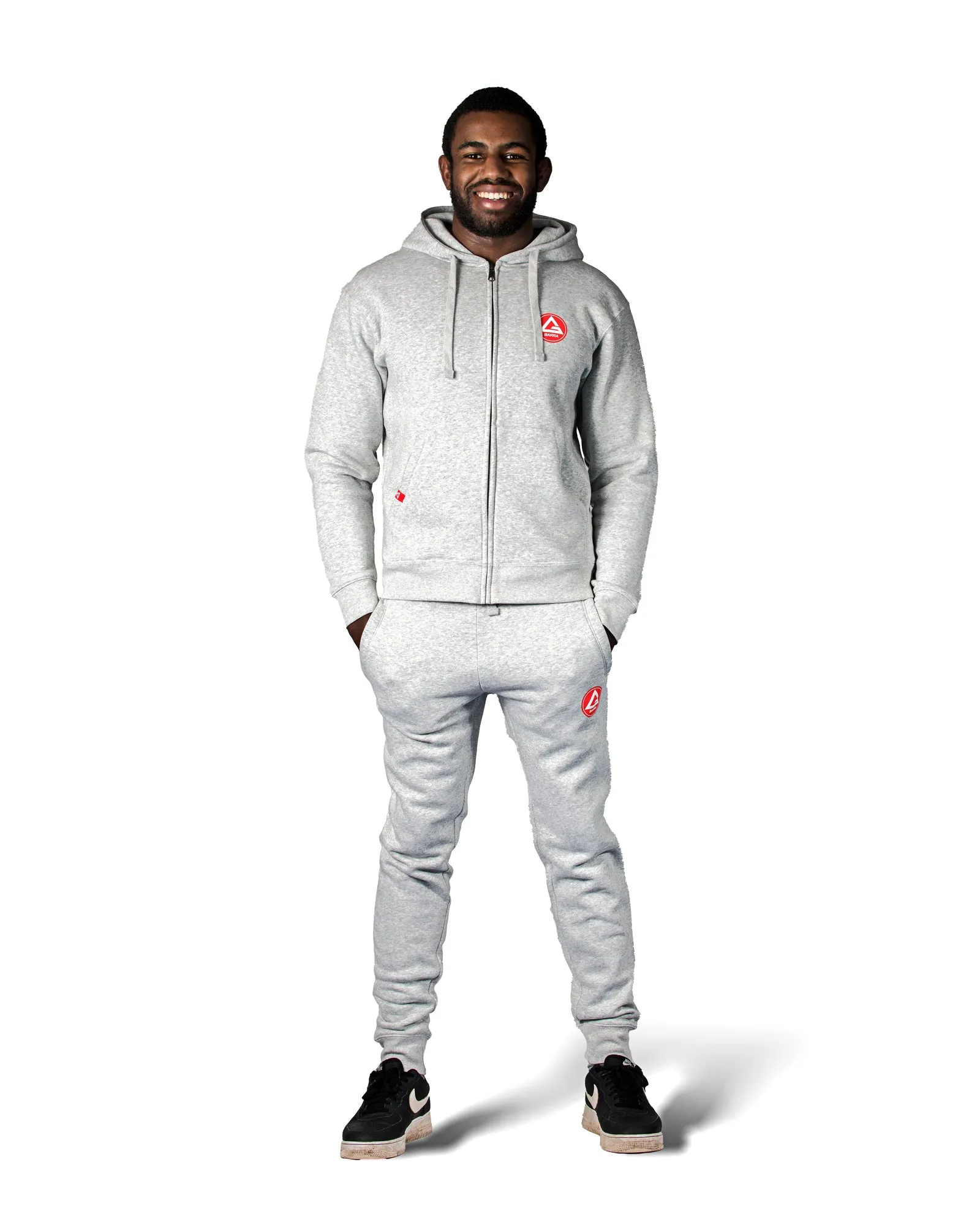 RS Classic Mens Zip Up Hoodie - Heather Grey