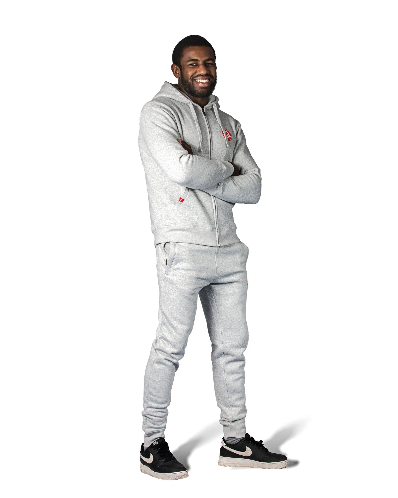 RS Classic Mens Zip Up Hoodie - Heather Grey