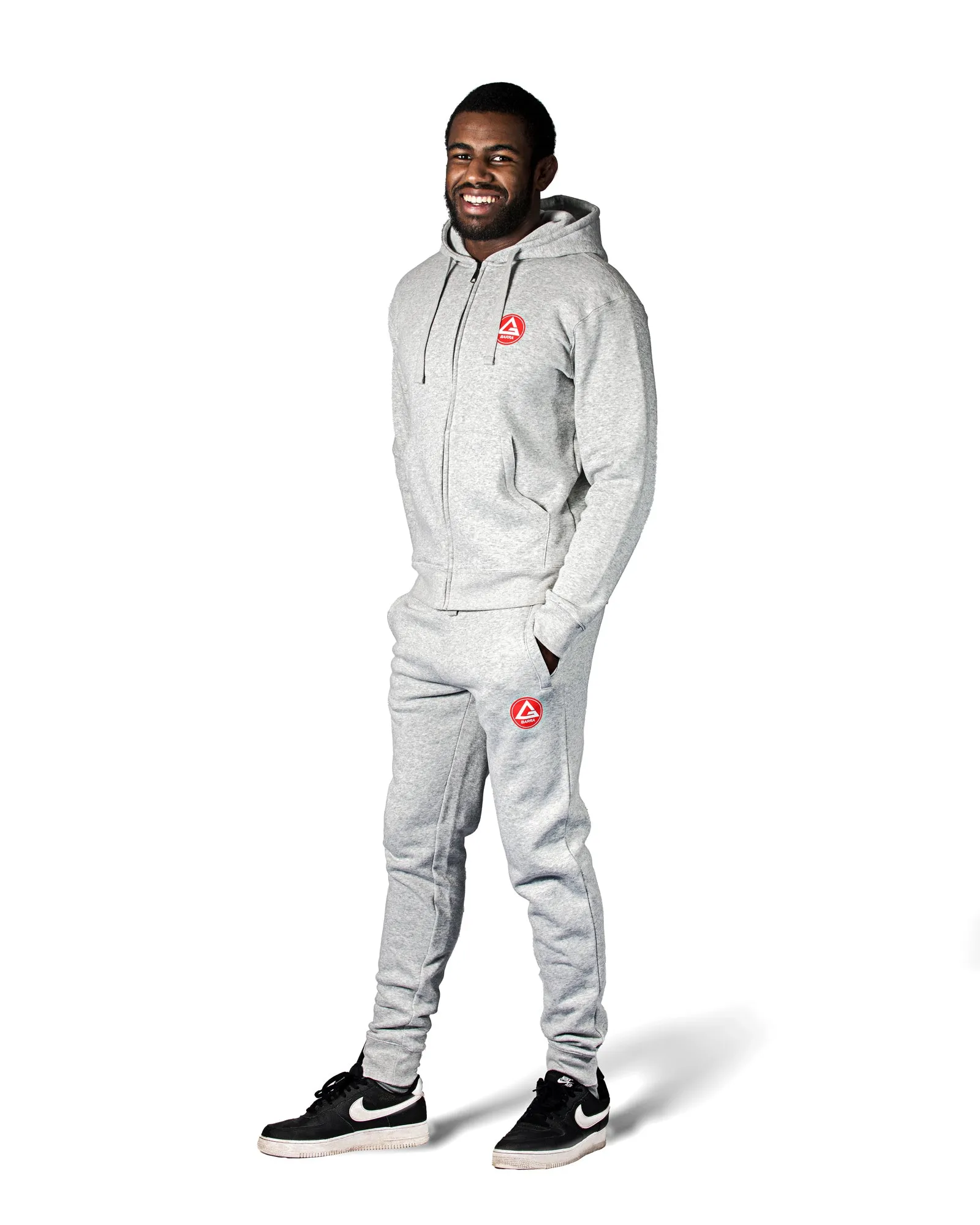 RS Classic Mens Zip Up Hoodie - Heather Grey