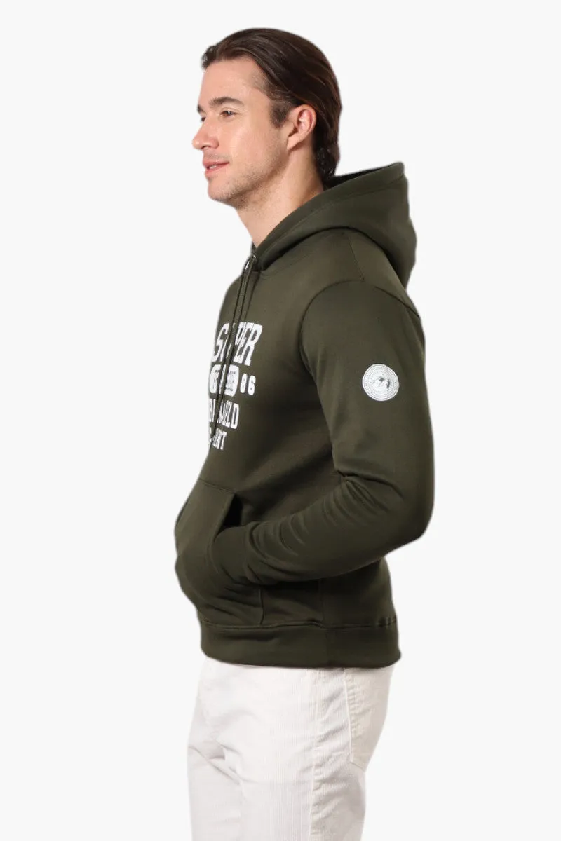 Super Triple Goose Track & Field Print Hoodie - Olive