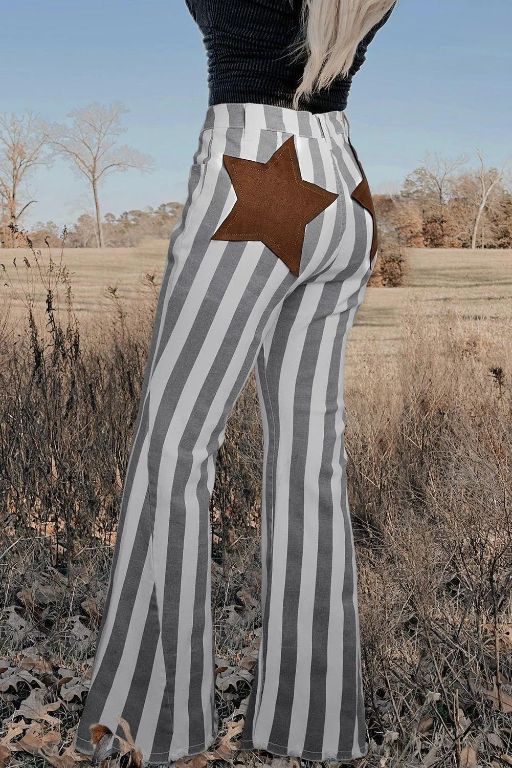 Western Girl Star Stripe Flare Jeans